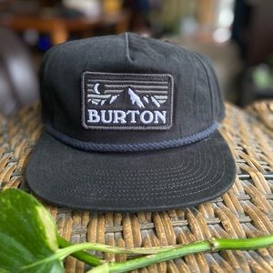 Burton- LIKE NEW - Black Snap Back Flat brim